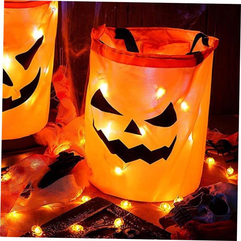 Halloween Glowing Candy Bag Pumpkin BaJgs Trick Or Treat Bag