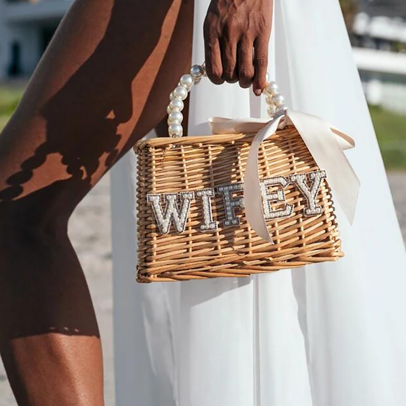 Bride Mres wifey bag boho rustic beach pool Boat yacht Lake