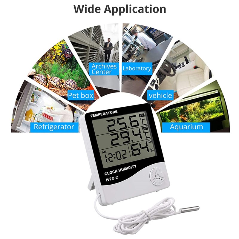 LCD Digital Temperature Humidity Meter HTC-1 HTC-2V Home Ind