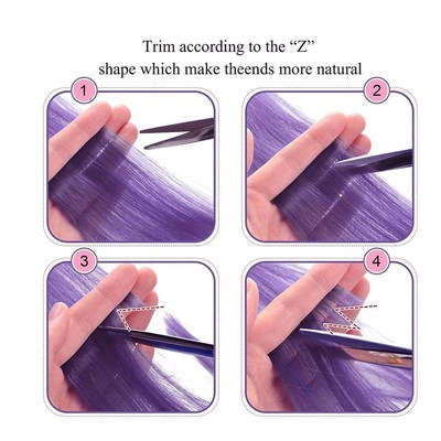 6pcs/pack Colored Party Highlights Clip in Hair ExtensZions
