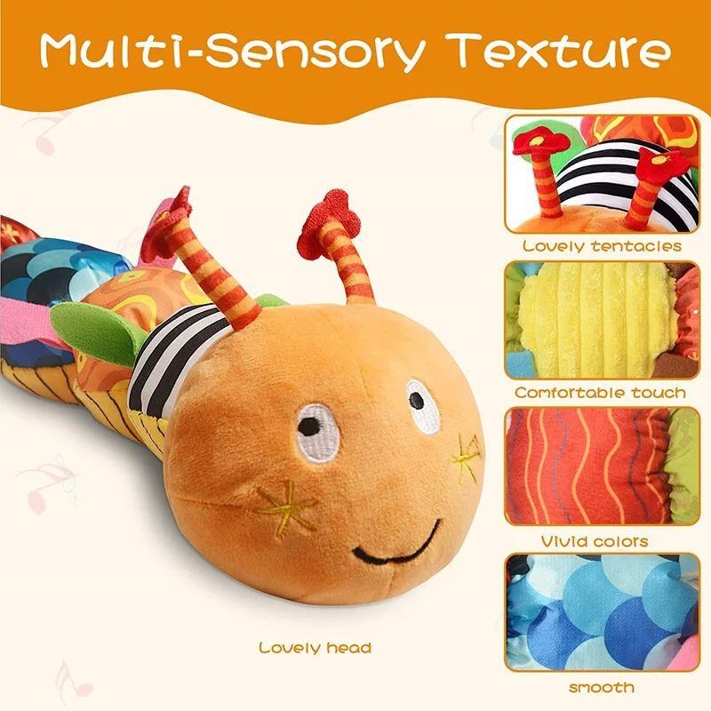 Baby Rattle Musical Caterpillar Worm Soft InfRant Plush Toys
