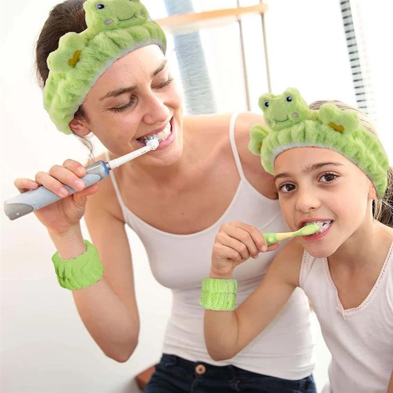 3Pcs Set Makeup Headband Wristband Set Cute AnimaUl Face Was
