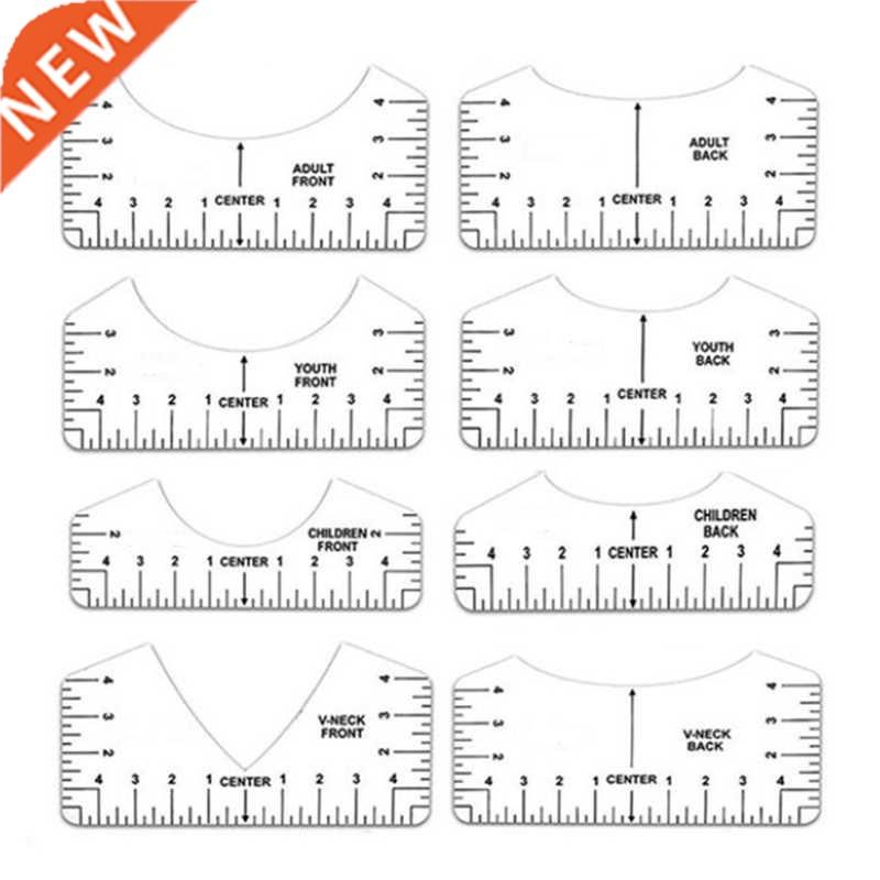 8Pcsa T-Shirt Alignment Ruler V Neck for Guiding T-Shirt Des