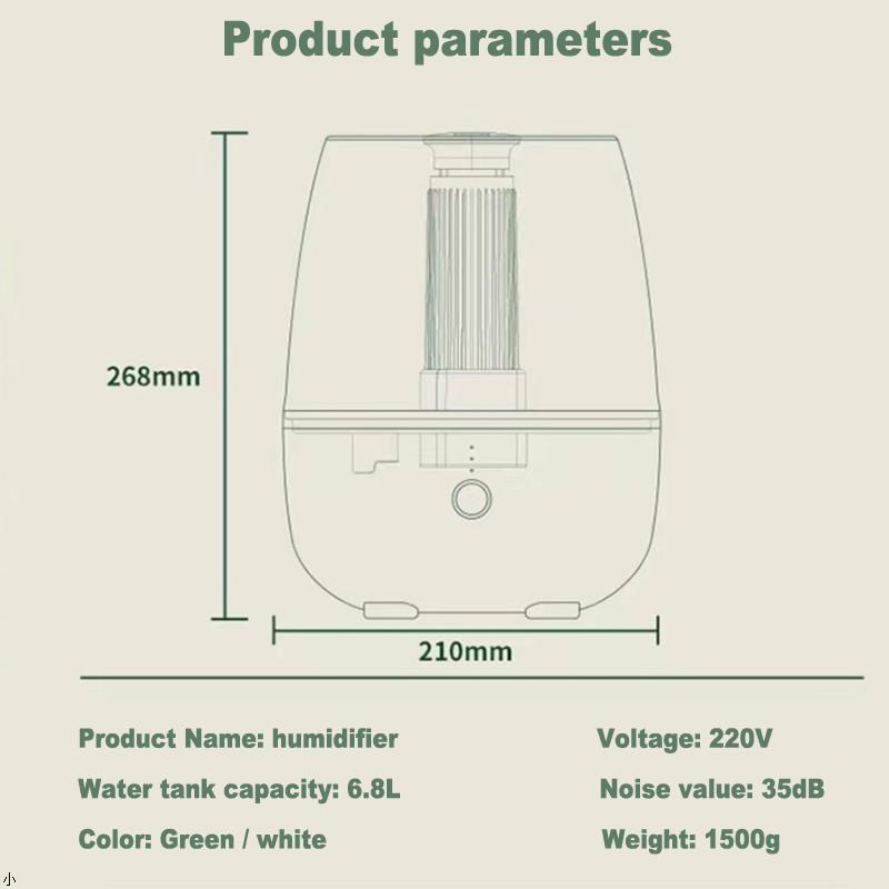 6.8L air essentialp oil diffuser aroma vaporizer humidifier