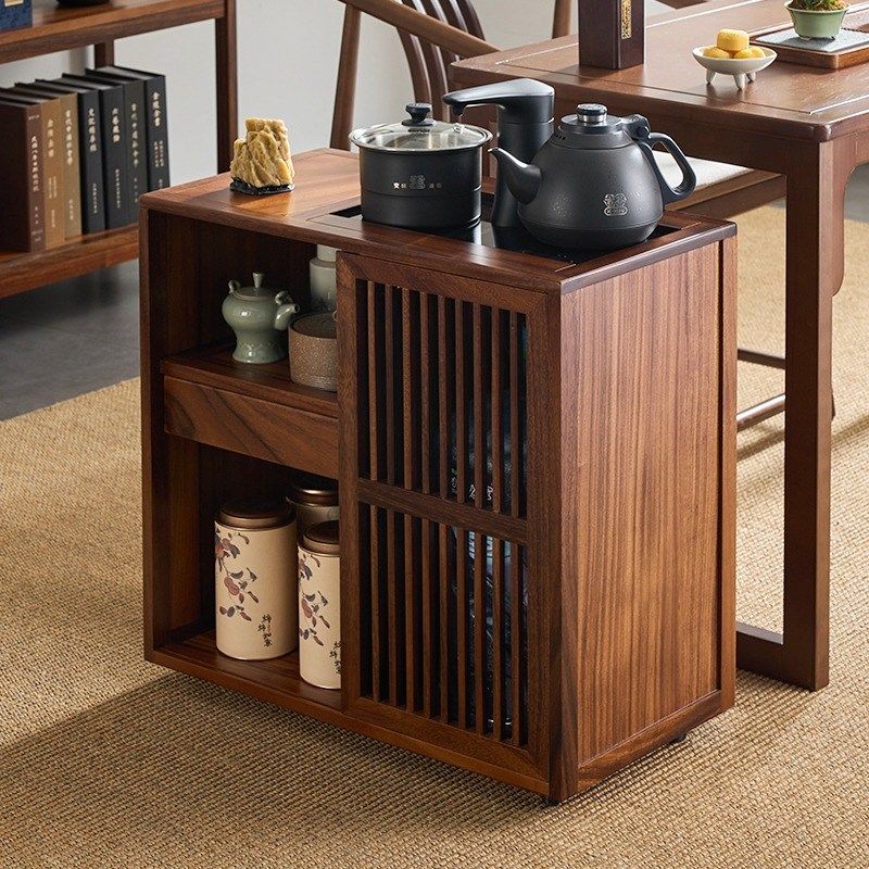 胡桃木茶水柜实木茶台可移动一体式烧水壶茶几家用餐边柜沙发边几,住宅家具,餐边柜,淘宝优惠券,粉丝福利购,淘宝优惠卷
