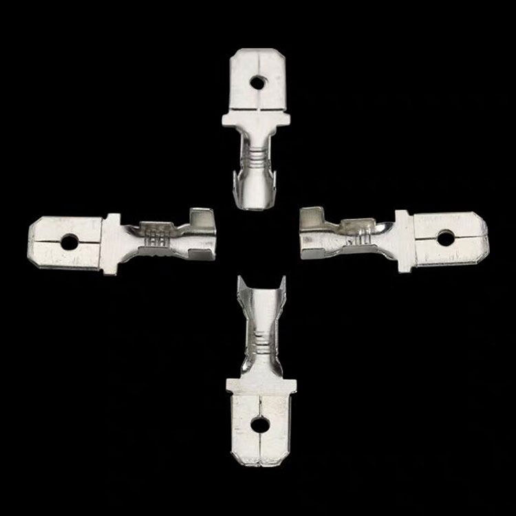 6.3插片端子 冷压接线 0.35厚端子铜接插件插片公母头250插拔压接