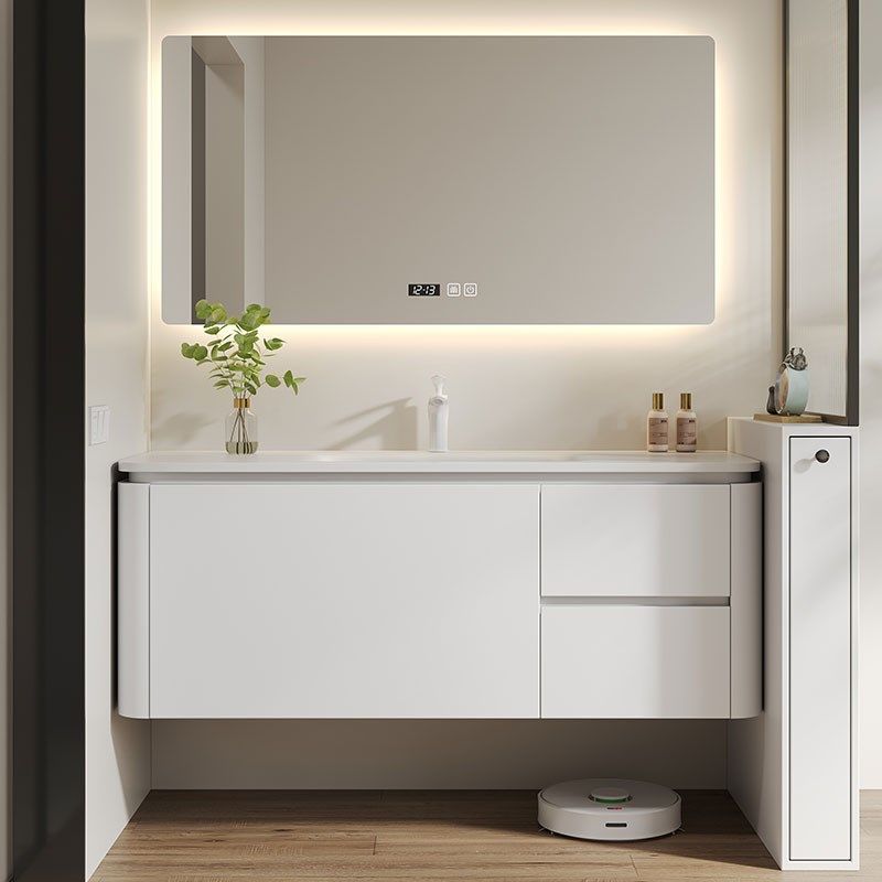 肤感可丽耐一体盆浴室柜组合洗手洗脸盆柜陶瓷一体盆卫生间洗漱台