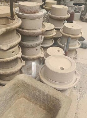 怀旧老物件小石磨推磨石户外摆件装饰道具