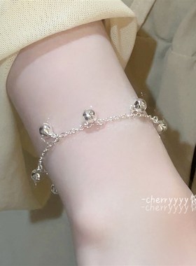 古风小铃铛手链少女心基础简约叠戴镀银搭配精致清冷手饰2023新款