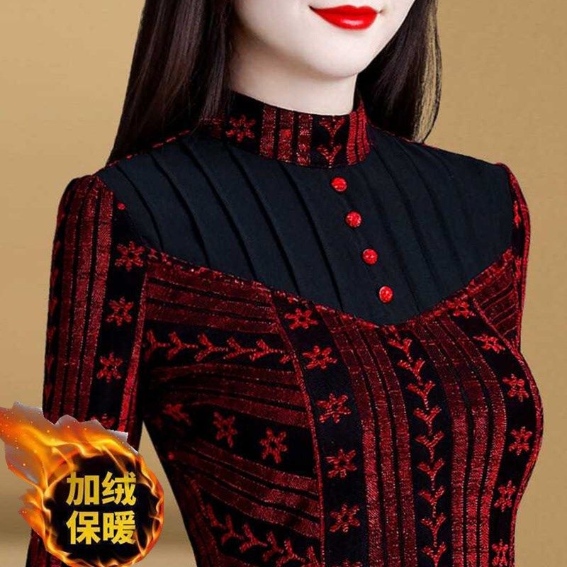 加绒加厚网纱蕾丝打底衫女秋冬季长袖上衣2022洋气半高领内搭小衫,女装/女士精品,蕾丝衫/雪纺衫,淘宝优惠券,粉丝福利购,淘宝优惠卷