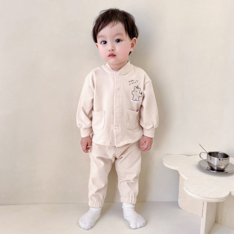春秋儿童纯棉套装婴幼儿衣服男女童时尚户外二件套长袖长裤运动裤