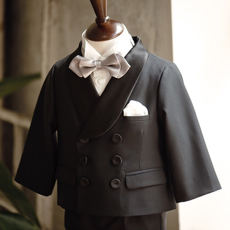 周岁礼服男宝儿童西装套装男童生日宴花童走秀演出服英伦风小西服