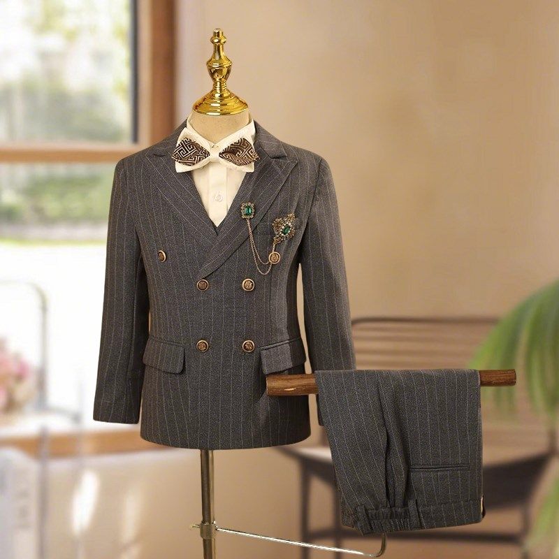 儿童西装套装男童英伦风花童礼服主持人朗诵演出服少儿小西服走秀