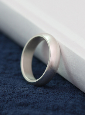 999纯银手工弧形素面情侣戒指刻字一对古风戒送男女朋友结婚礼物