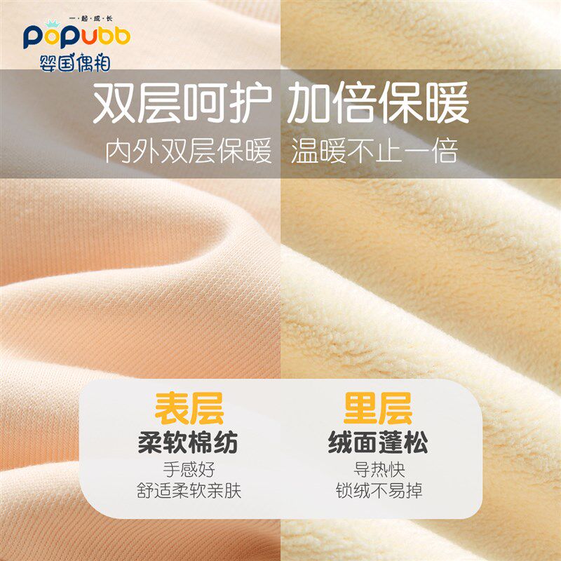 加绒男童卫衣女童春装打底衫一体绒宝宝保暖上衣秋冬童装外套洋气