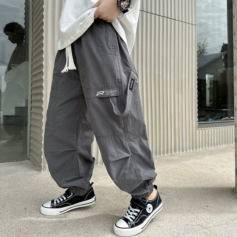 男童裤子夏季薄款防蚊裤夏天2024新款儿童夏装休闲工装裤夏款大童