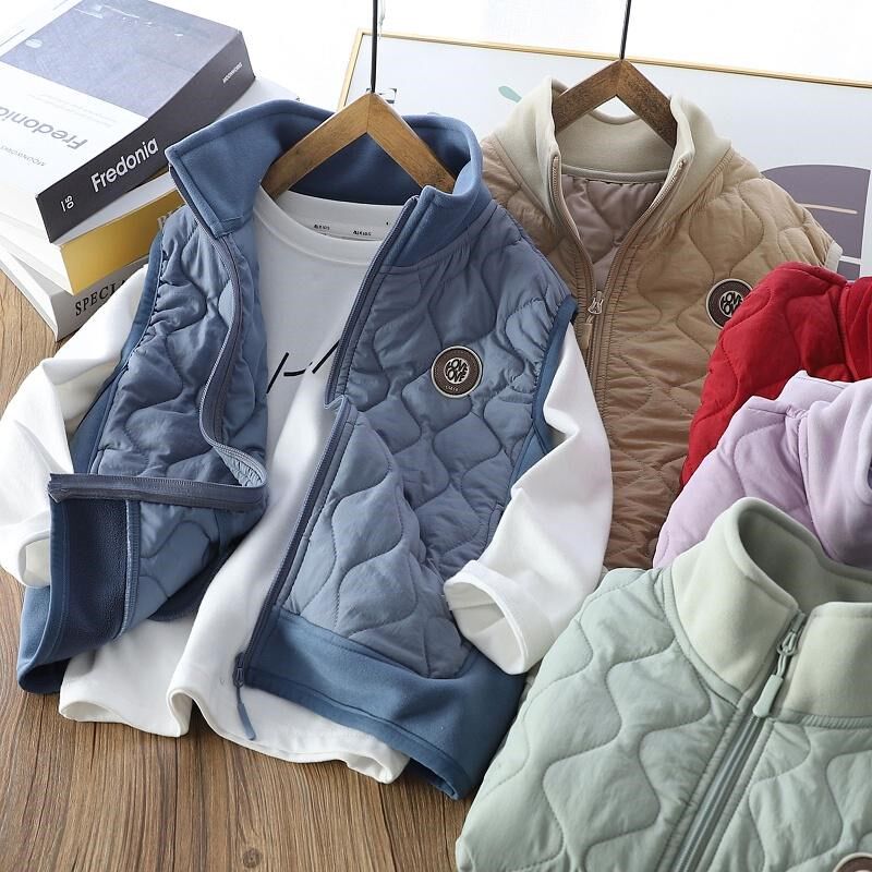 男童加厚夹薄棉马甲2024秋冬季儿童保暖内胆衣校服神器外穿潮坎肩