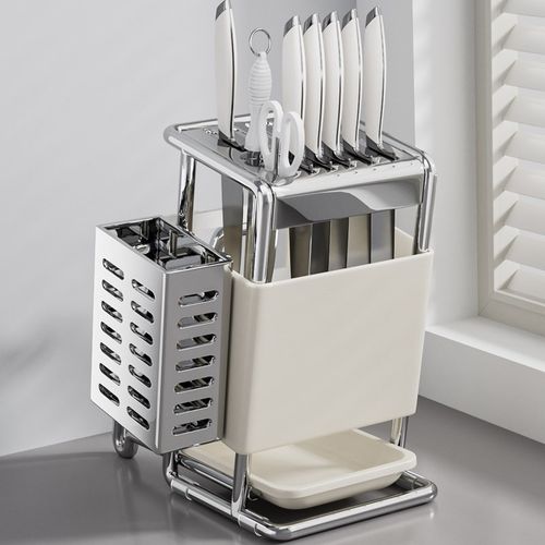 刀架置物架厨房灶台面放菜刀筷子砧板锅盖菜板刀具一体壁挂收纳架