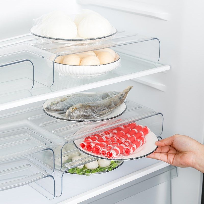 冰箱剩菜专用分层置物架放菜盘子保鲜冷藏分隔层剩饭收纳整理神器