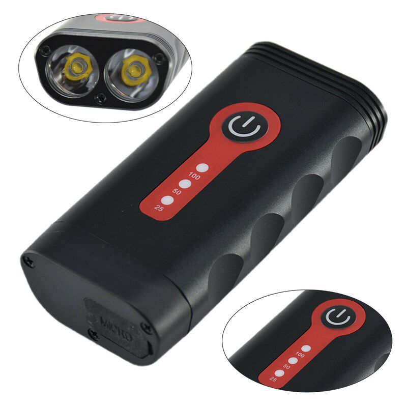 自行车头灯强光夜骑照明山地车前灯尾灯套装充电骑行装备单车电筒