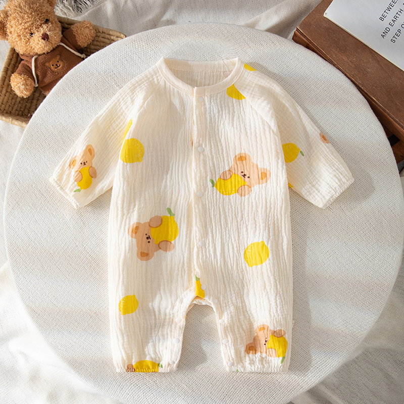 超萌可爱婴儿纱布连体衣宝宝夏季纯棉衣服新生儿薄款泡泡纱爬爬服,童装/婴儿装/亲子装,连身衣/爬服/哈衣,淘宝优惠券,粉丝福利购,淘宝优惠卷