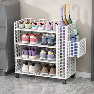 新款 鞋架d雨伞收纳架家用门口多功能置物架多层鞋柜简易入户免安