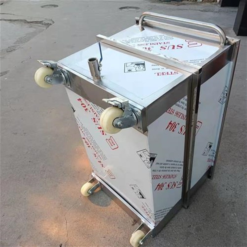 移动式不锈钢方i形储水箱定制储物箱工业储水桶手推车浸泡池卤煮