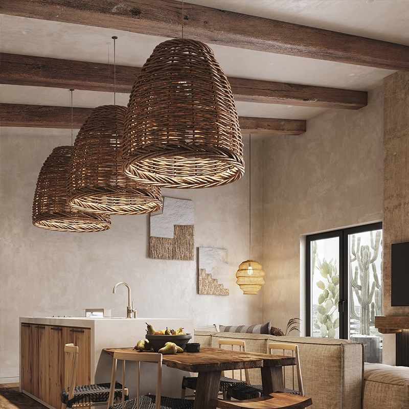 侘寂风复古吊灯餐厅民宿客厅服装店怀旧藤编床头餐饮商铺日式灯具,家装灯饰光源,餐厅吊灯,淘宝优惠券,粉丝福利购,淘宝优惠卷
