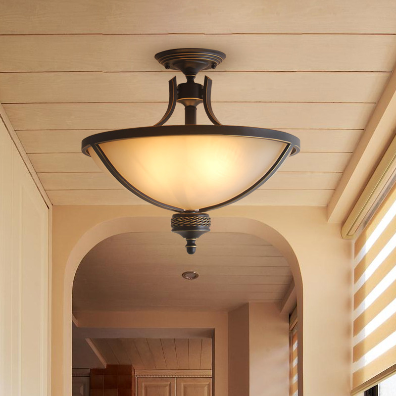 美式吸顶灯复古入户灯铁艺玄关灯阳台灯过道灯led大气卧室灯主卧,家装灯饰光源,餐厅/卧室/书房吸顶灯,淘宝优惠券,粉丝福利购,淘宝优惠卷