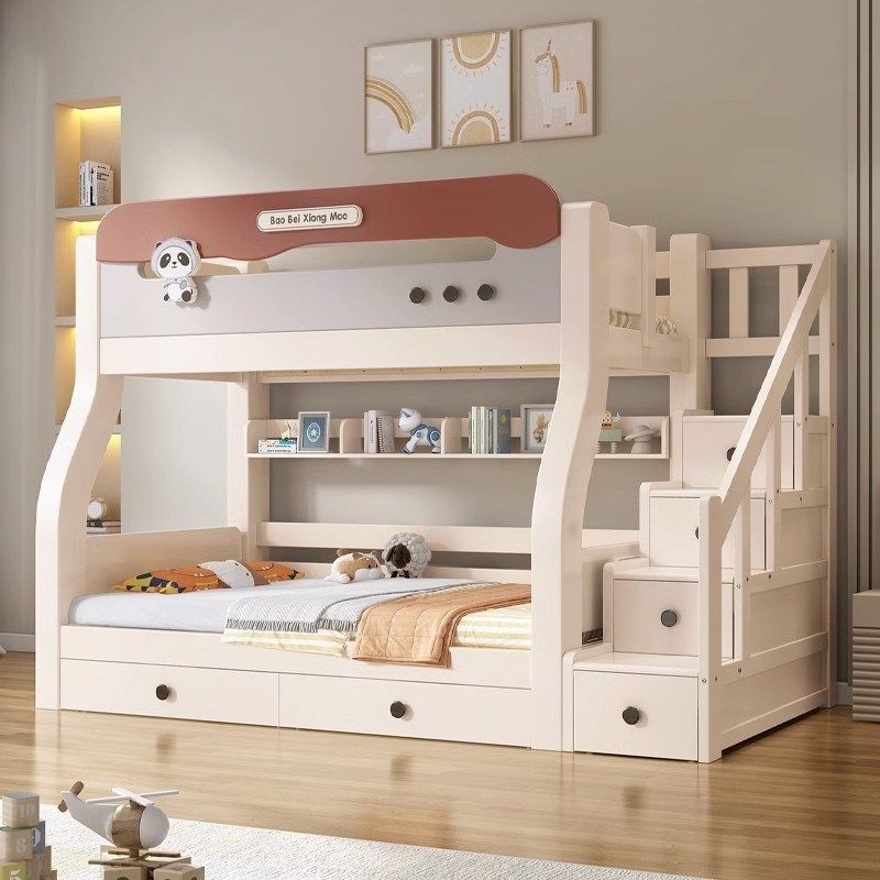 松木儿童床实木双人两层床男孩女孩青少年卡通高低床子母上下铺,住宅家具,高低/子母床,淘宝优惠券,粉丝福利购,淘宝优惠卷