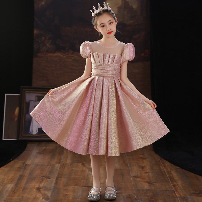 女童礼服2024新款儿童高端生日公主裙小女孩主持人钢琴演出服夏季