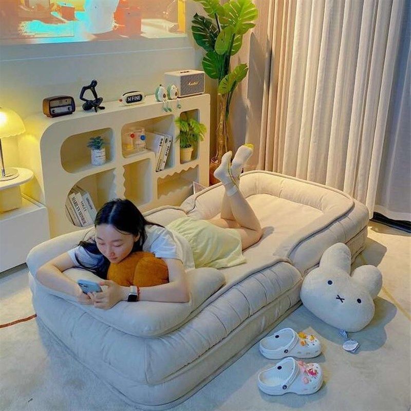 人类狗窝沙发可躺可睡懒人折叠榻榻米适用阳台单人卧室两用沙发床,住宅家具,懒人沙发,淘宝优惠券,粉丝福利购,淘宝优惠卷