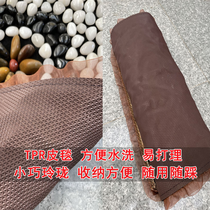 鹅卵石足底按摩脚垫石子路密款雨花石天然真石头走道垫指压板走毯