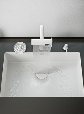 厨房304白色洗菜m盆方形不锈钢水槽大单槽手工盆台下盆洗手盆洗碗