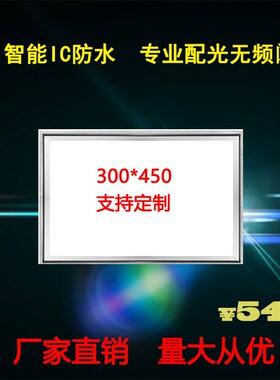 300*450集成吊顶 LED超薄平板灯面板灯 节能扣板灯厨房卫生间防潮