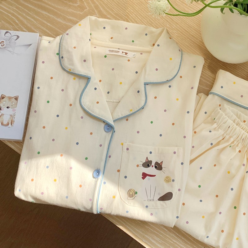 月子服春秋季纯棉吸汗产后哺乳睡衣怀孕期大码1月份2喂奶衣家居服