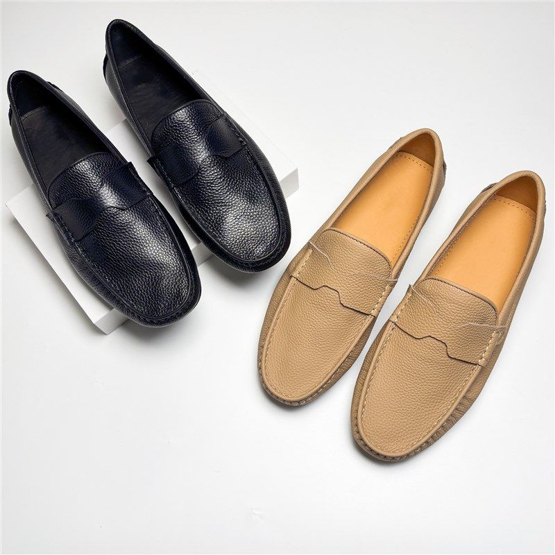软皮软底真皮豆豆鞋男士夏季薄款皮鞋透气防臭一脚蹬懒人休闲鞋男,流行男鞋,乐福鞋（豆豆鞋）,淘宝优惠券,粉丝福利购,淘宝优惠卷