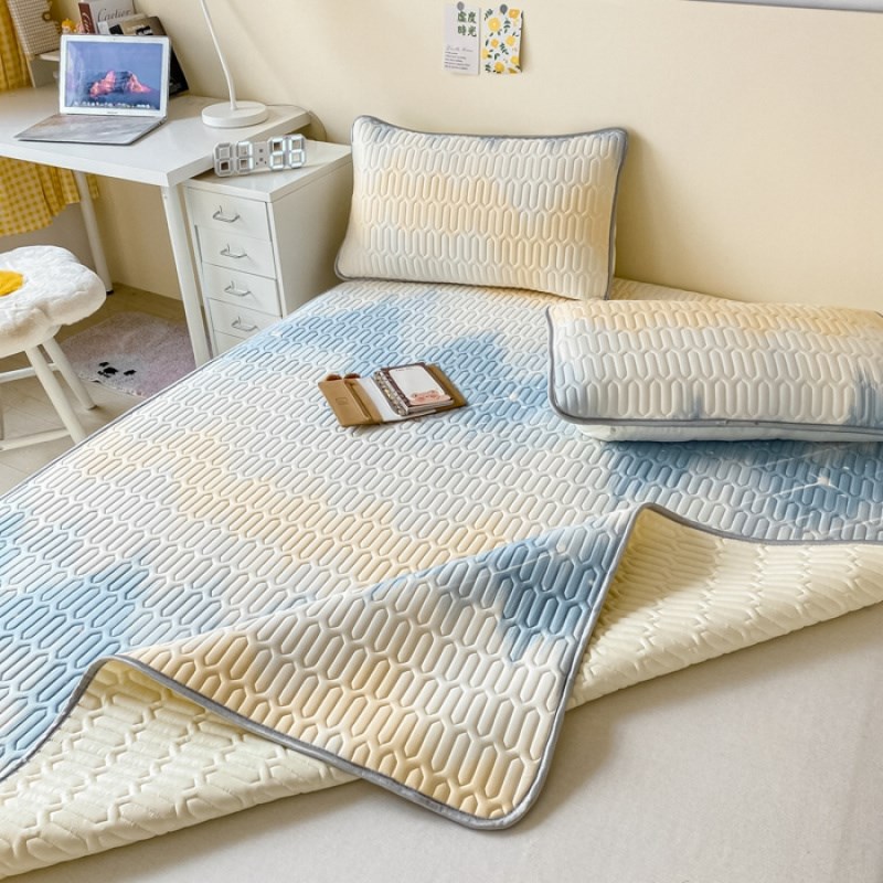 乳胶凉席三件套2025新款夏被四件套冰丝凉席乳胶床垫凉席床单乳胶