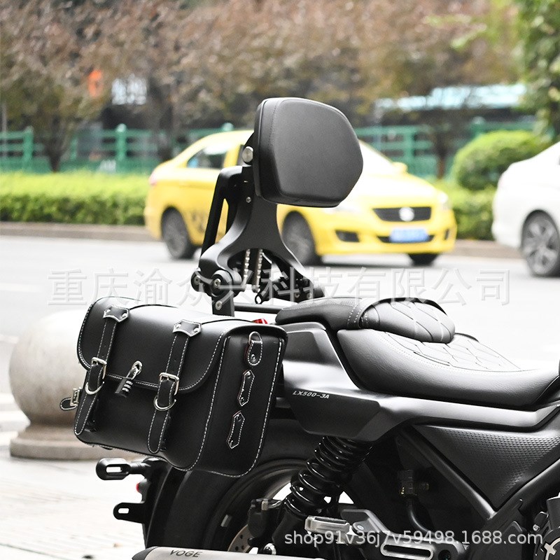 适用无极CU525折叠靠背司机乘客铝合金伸缩型腰靠摩托车靠椅改装