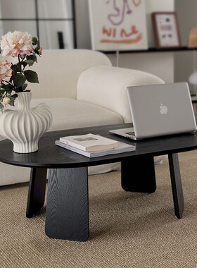 侘寂风黑色实木茶几日式小户型阳台民宿酒店茶桌茶台X榻榻米矮桌