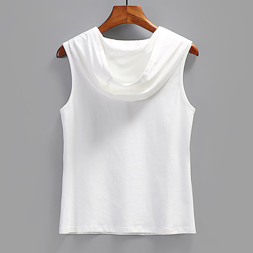 棉质砍袖内搭T恤女戴帽z子背心打底衫马褂薄款马甲