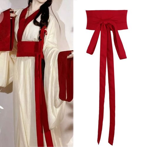 超宽12厘米古风汉服长腰封古装战国袍J马面裙腰带纯色质感束腰女