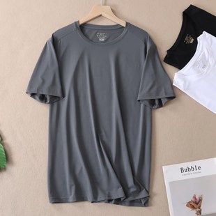 B76 T恤夏丝滑日常休闲免R烫上衣汗衫 自带香味 冰凉感运动速干短袖