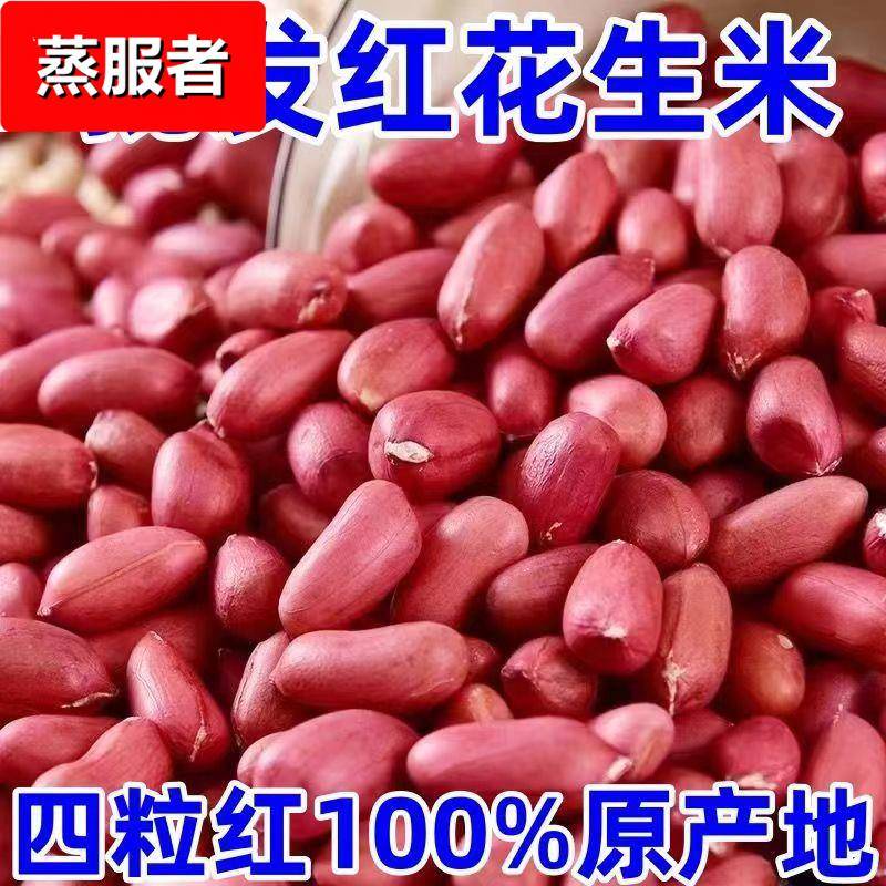 新货东北红衣生花生米500散装红花生仁新鲜红皮不带壳花生米