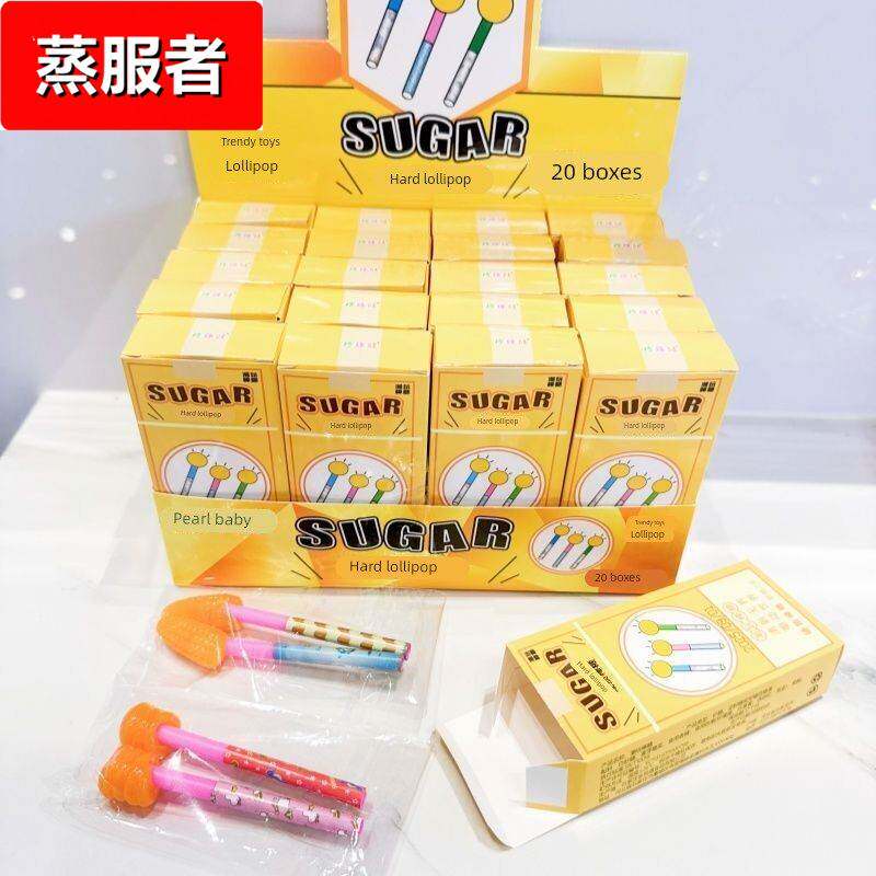 网红爆款创意彩杆棒棒糖趣味校园学生水果糖果休闲便宜搞笑零食