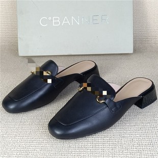 低跟百搭外Z穿包头鞋 正品 休闲简约懒人拖鞋 处理真皮女鞋 撤柜断码