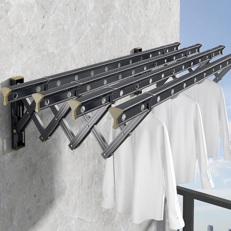 阳台伸缩晾衣架家用挂衣窗外推拉折叠凉衣架晒衣架室外户外晾衣杆