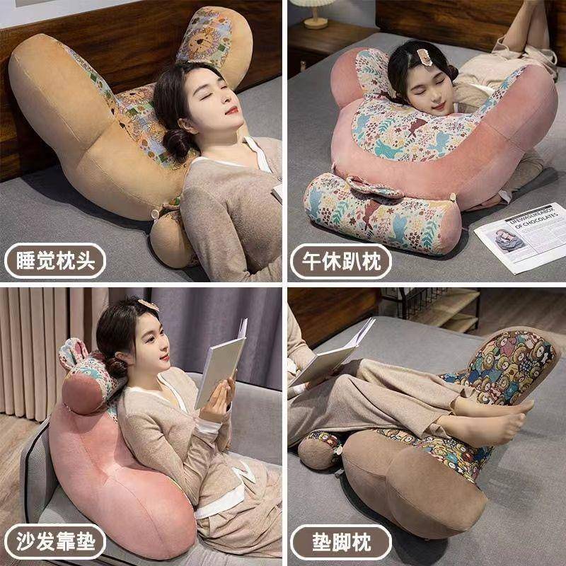 复古风床头靠垫软包护腰靠枕大靠背沙发抱枕床上看书枕宿舍学生夏