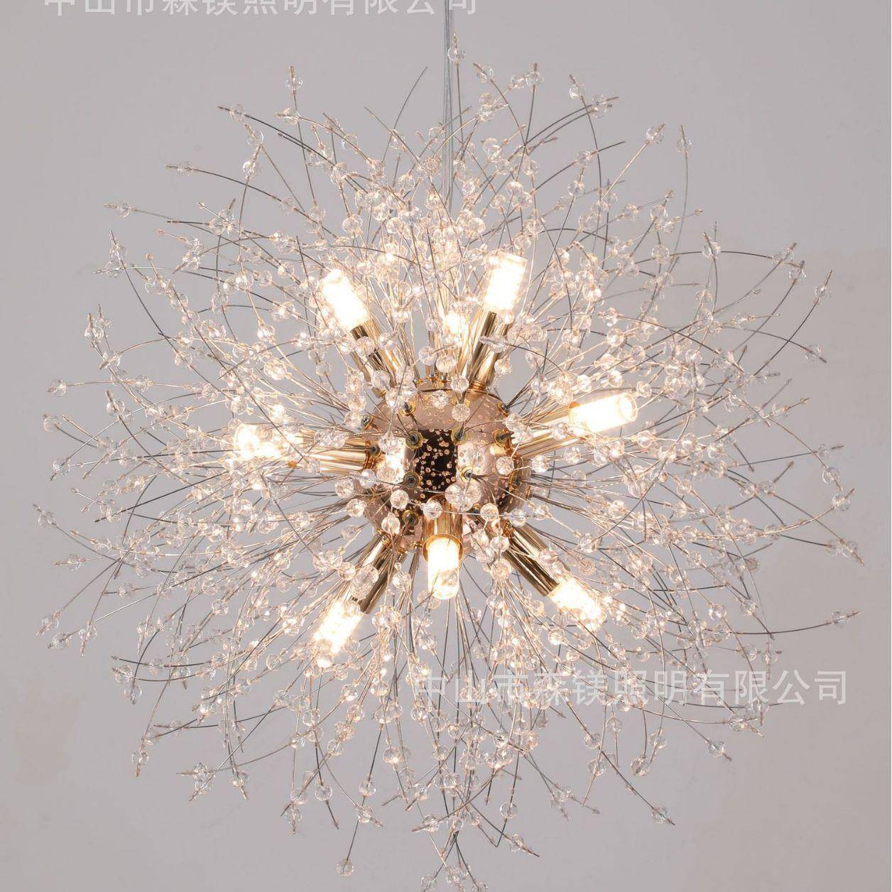 爆款现代简约满天星蒲公英水晶吊灯客厅灯楼梯卧室餐厅客厅卧室灯