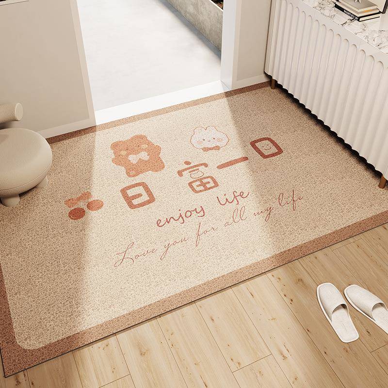 入户门地垫PVC丝圈可裁剪脚垫防滑耐脏地毯家用进门大门口地垫